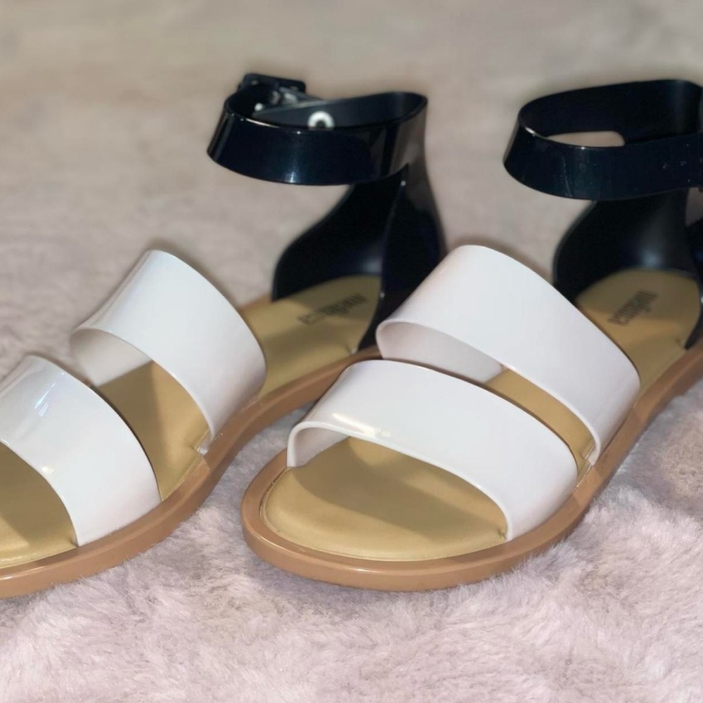 Melissa Black and White Women's Sandals